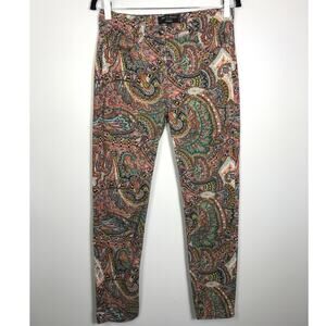 Etro Pants Paisley Print 27 Unique Designer Colorful Brunch Cruise Abstract